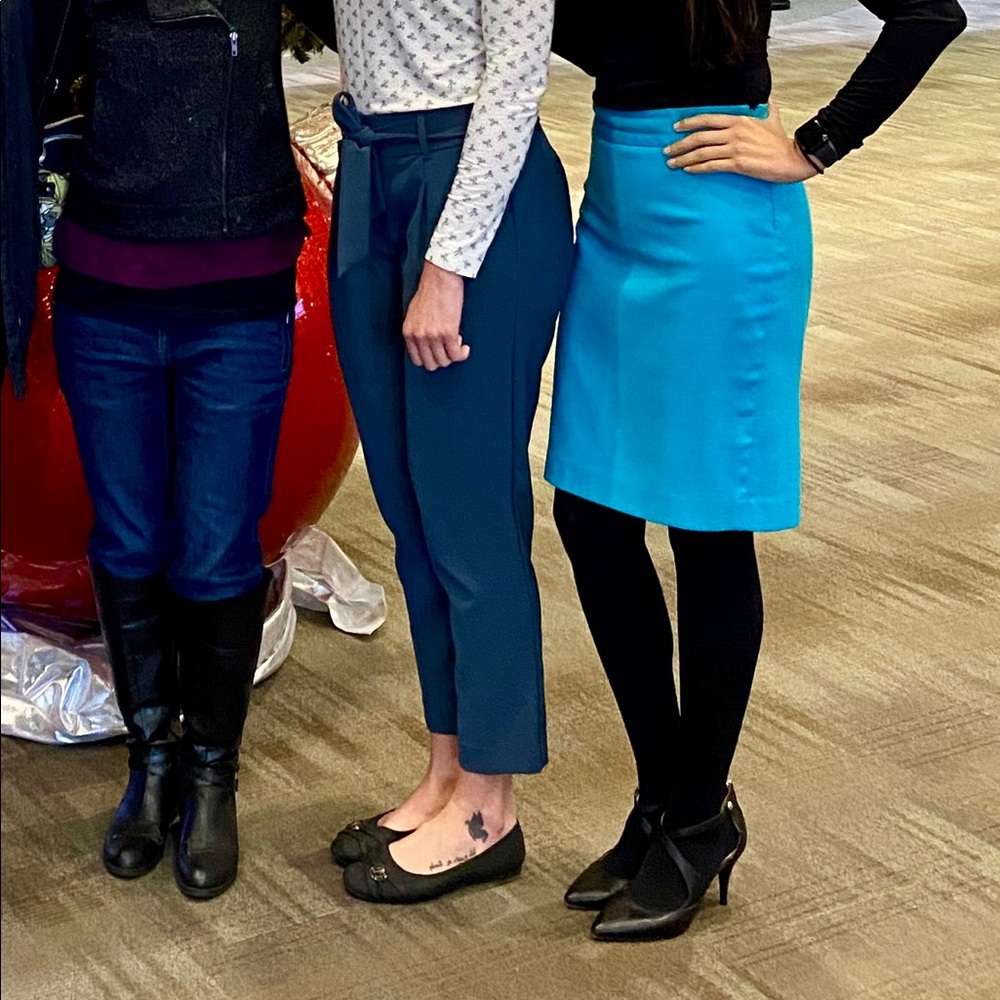 Teal Pencil Skirt Size 2